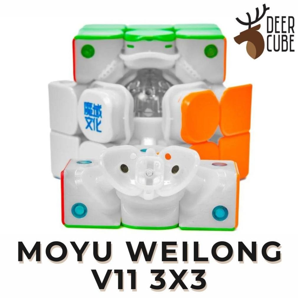MoYu WeiLong V11 3x3 Maglev BC UV - Cubes Magnetic Stickerless Wei Long V 11 Ballcore Magnetik Cube