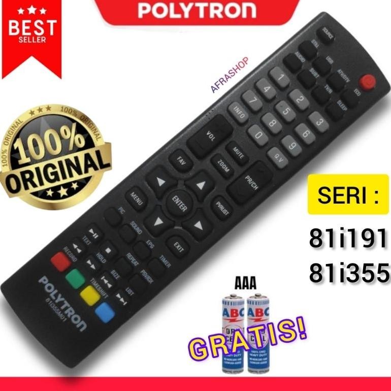 Remot Remote TV Led Polytron 81i191 / 81i355 Asli murah berkualitas PLD20 / PLD22 / PLD24 / PLD32 / 