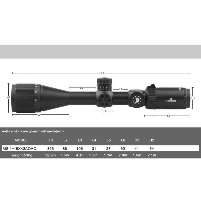 FEVERFEW Teleskop Discovery MS 4-16X42AOAC Telescope Discoveryopt 4-16x42 AOAC