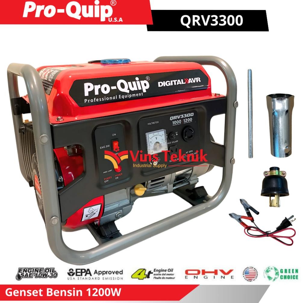 albertGokil Mesin Genset Bensin 4Tak Generator Set 1000watt PROQUIP QRV3300 QRV 3300