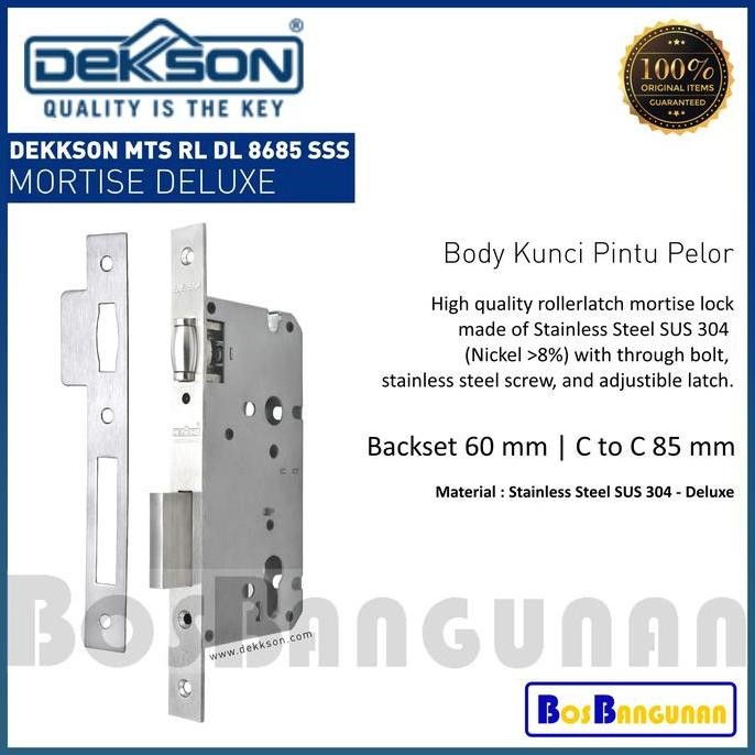 Premium MORTISE LOCK DEKKSON MTS RL DL8685 SSS BODY DEKKSON MTS RL DL 8685 Promo