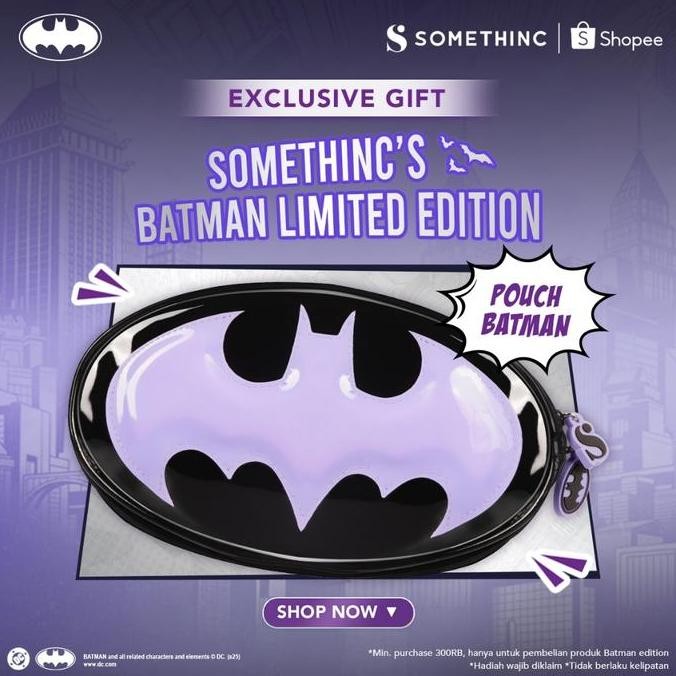 SOMETHINC Batman Series - Ceraplump Tinted Lip Balm, Low pH Gentle Jelly Cleanser, Tipsy Lashlift Ma