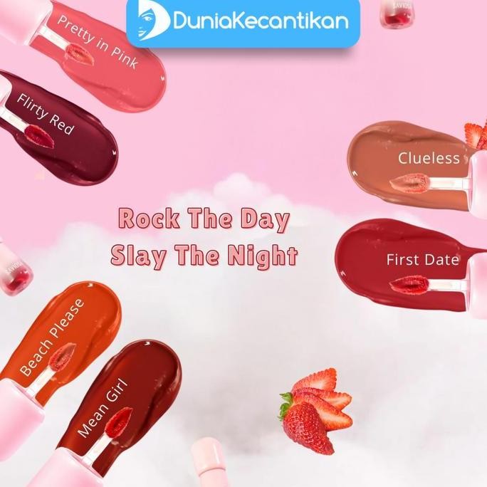 SAVIOSA Glazetint Longwear Lipstain Liptint Transferproof Lembab Glossy Pewarna Bibir Lipgloss