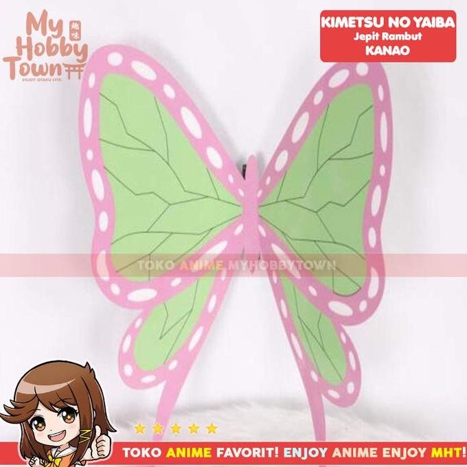Jepit Rambut Kanao Tsuyuri Kostum Cosplay Property Kimetsu no Yaiba