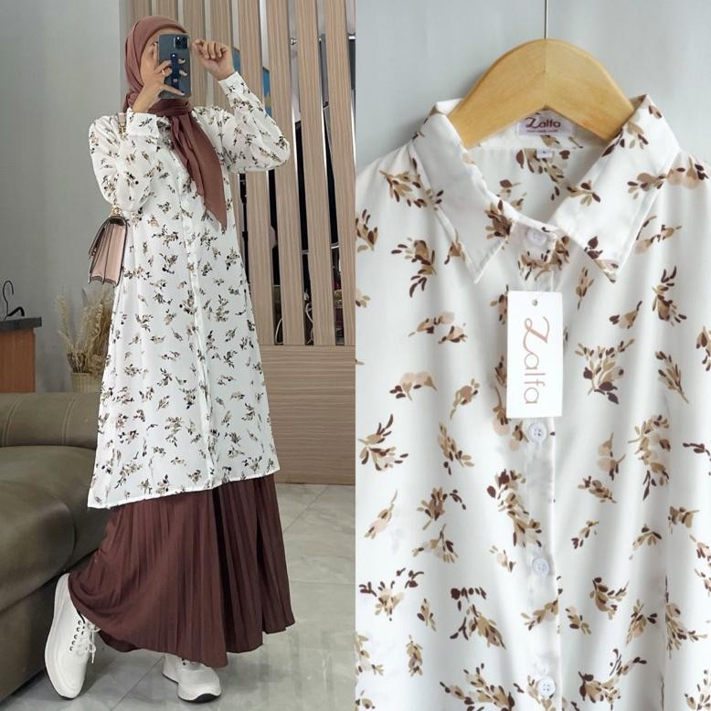 Original Aqila Shantel Tunik By Zalfa Outfit / Tunik Motif Gd-324