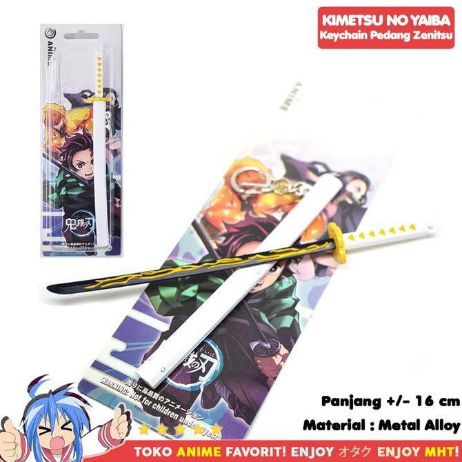 Gantungan Kunci Anime Kimetsu no Yaiba Pedang Zenitsu Nichirin