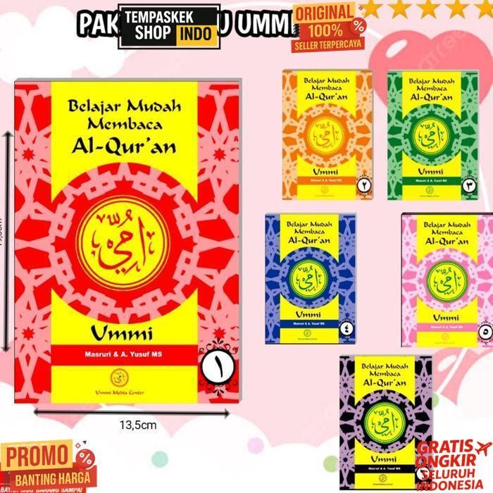 Exclusive Paket 6 Buku Metode Ummi Lengkap - Jilid 1-6 Belajar Membaca Al-Qur'An / K E Original