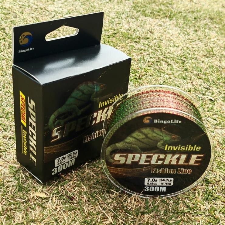 Senar Pancing Super Speckle 300m Tak Terlihat Gradien Maroon Lanjutan Tali Pancing Bionik Nilon Yang