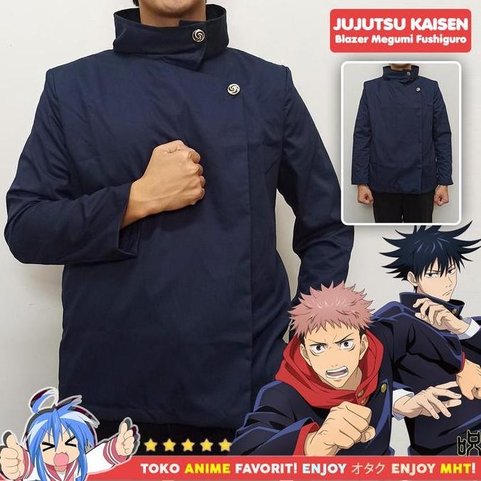 Blazer Megumi Fushiguro / Inumaki Toge - Jaket Jujutsu Kaisen Cosplay Jaket Anime
