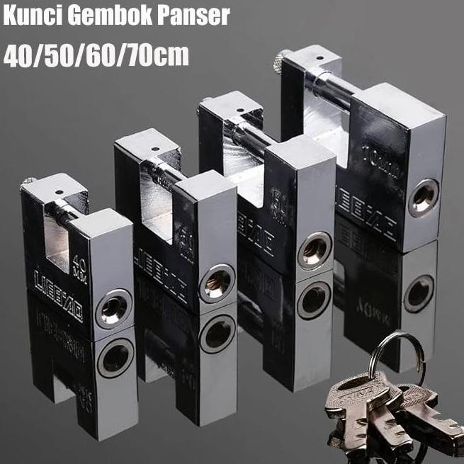 ZOLDYCK Gembok gantung besi pengaman gembok pagar gembok pintu pagar anti pemotongan gembok 40/50/60