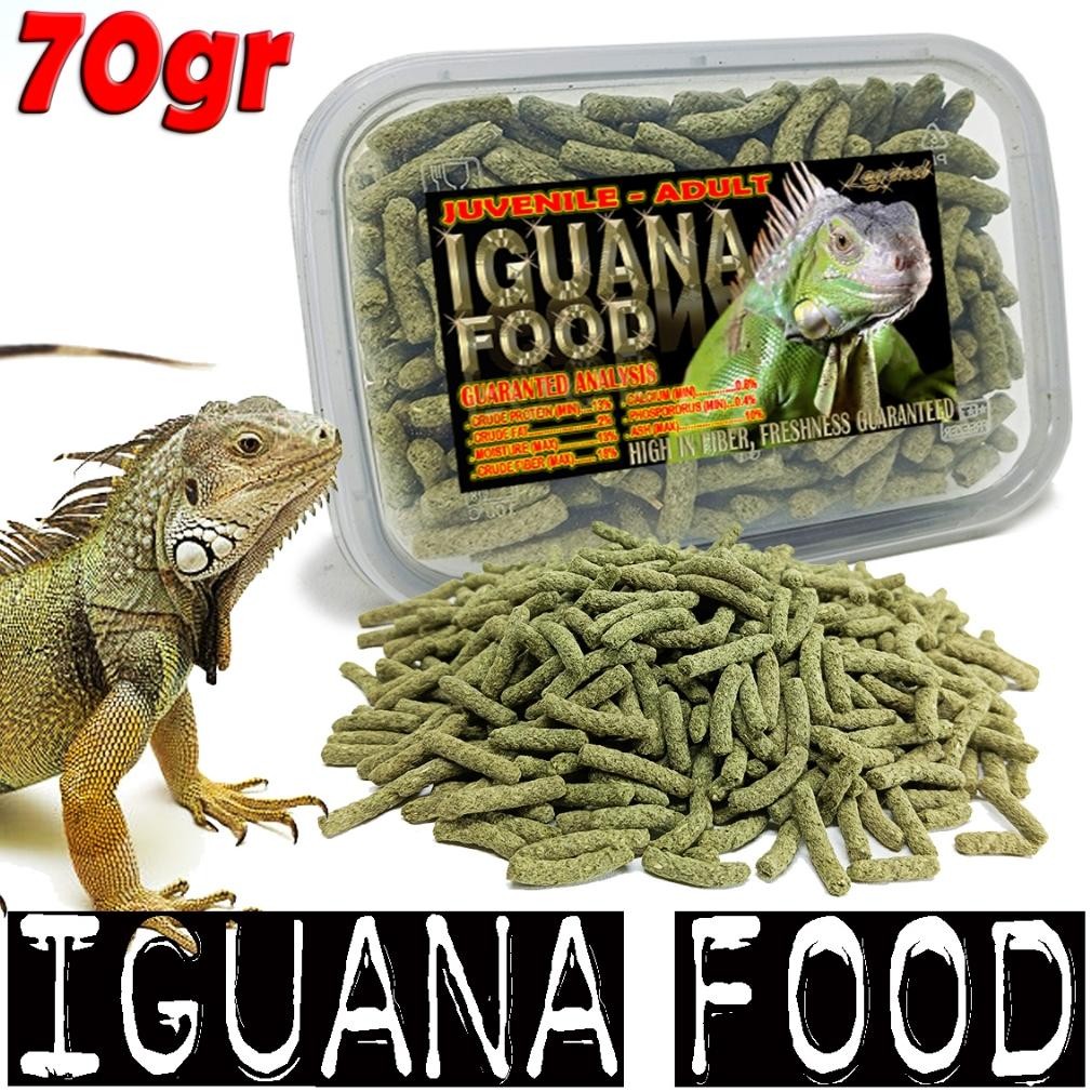 70GR MAKANAN IGUANA JUVENILE ADULT REPTILE FOOD PELET DIET PELLET SAYUR RUMPUT ALAMI IGUANA BIRU NAT