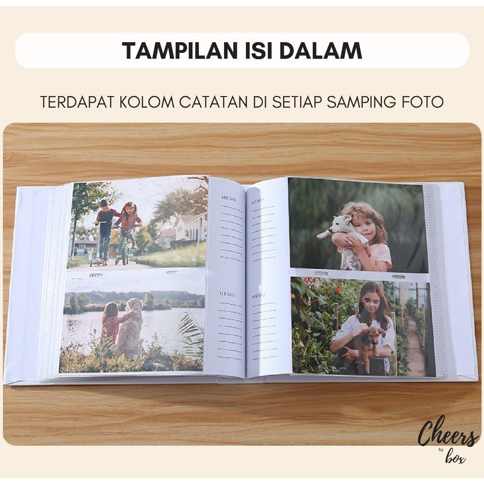 New 4R 200 Slot dengan Kolom Catatan / Buku Album Foto 4R Isi 200 Foto dengan Tambahan Kolom Notes /