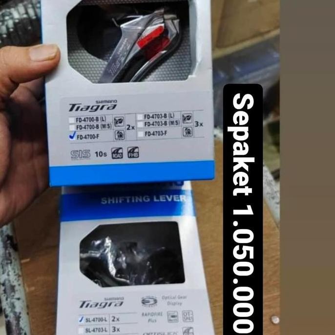 Shifting Lever & Front Derarilleur Shimano Tiagra 4700 Shifter Dan FD Tiagra 2 Speed Original Box