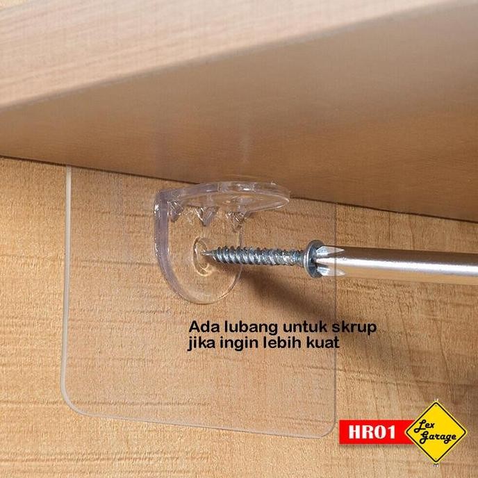 Promo Siku Ambalan Rak Tempel Penyangga Penahan Ambalan Rak Lemari Kayu Kaca Cod