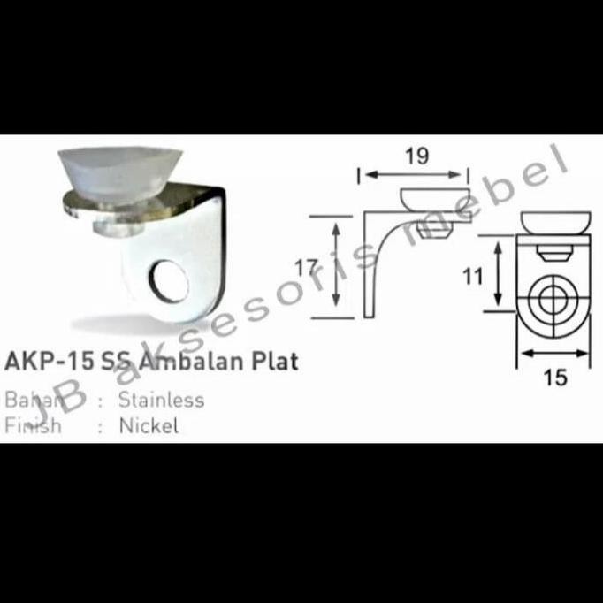 Promo Ambalan Akp 15 / Siku L Kecil Penyangga Penahan Tatakan Rak Kayu Kaca Cod