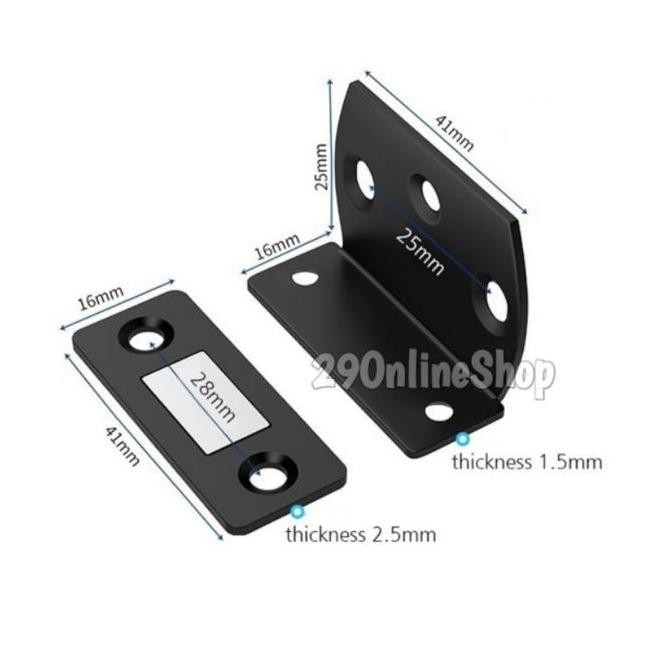 Promo Magnet L Kunci Tempel Baut Pintu Kulkas Lemari Rak Laci Penahan Jendela Geser Door Closer Stop