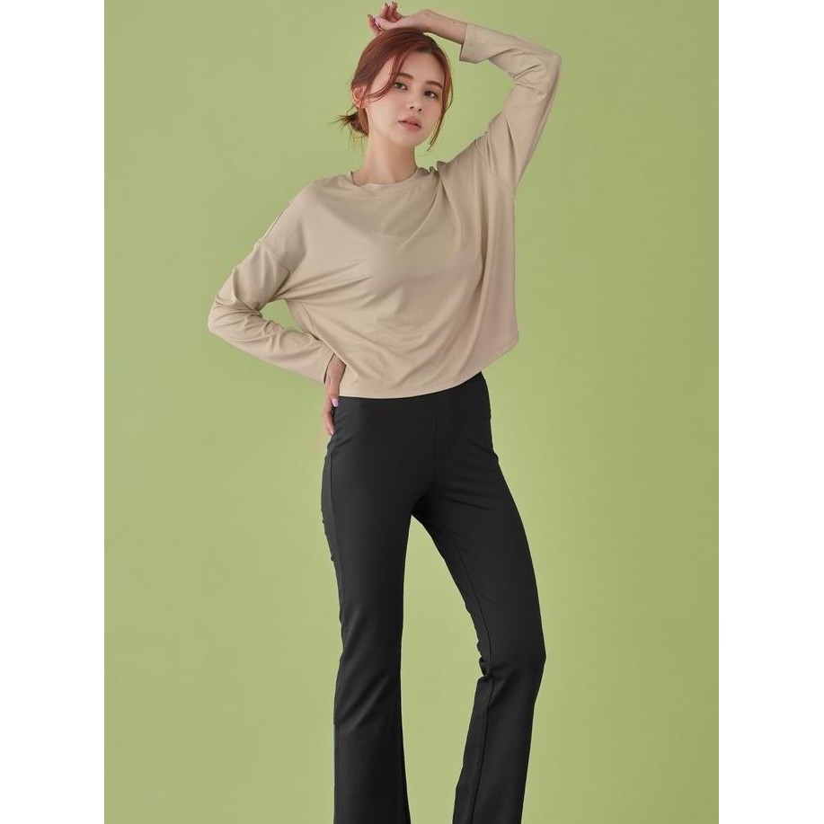 Promo [Minne] Stl Essence Crop Overfit / Atasan Olahraga Wanita Lengan Panjang Stl Essence Cod