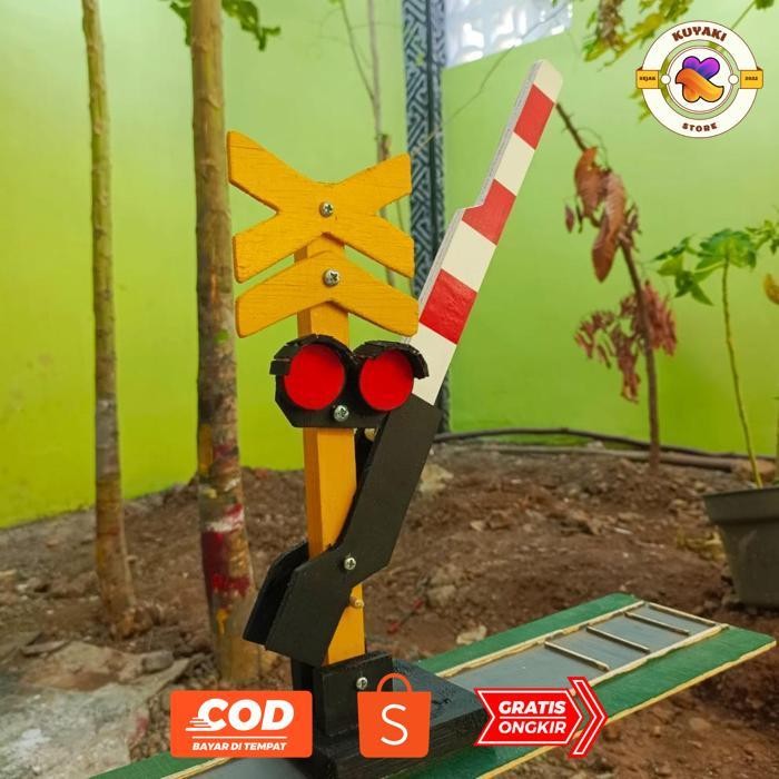 ew-98 uj-32 Miniatur Palang Pintu Kereta Api Versi 2 - Kereta Api Kayu Surabaya Premium Hemat