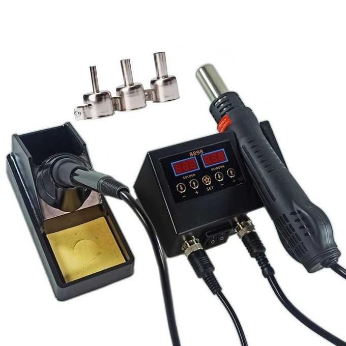 IKKAKU- Solder Uap Blower Hot Gun Solder Listrik Station Soldering Adjustable 750W - 8898