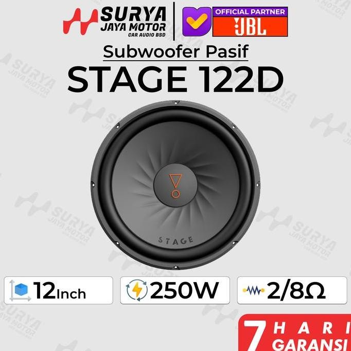 Promo JBL Stage 122D Subwoofer Pasif 12 Inch Double Coil Magnet 250W RMS 1000W Peak Power Car Speake