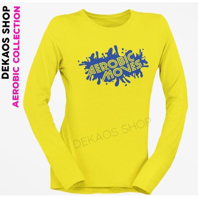 Promo Kaos Senam Lengan Panjang Wanita  / Baju Senam Lengan Panjang / Baju Aerobic Wanita / Kaos Ola