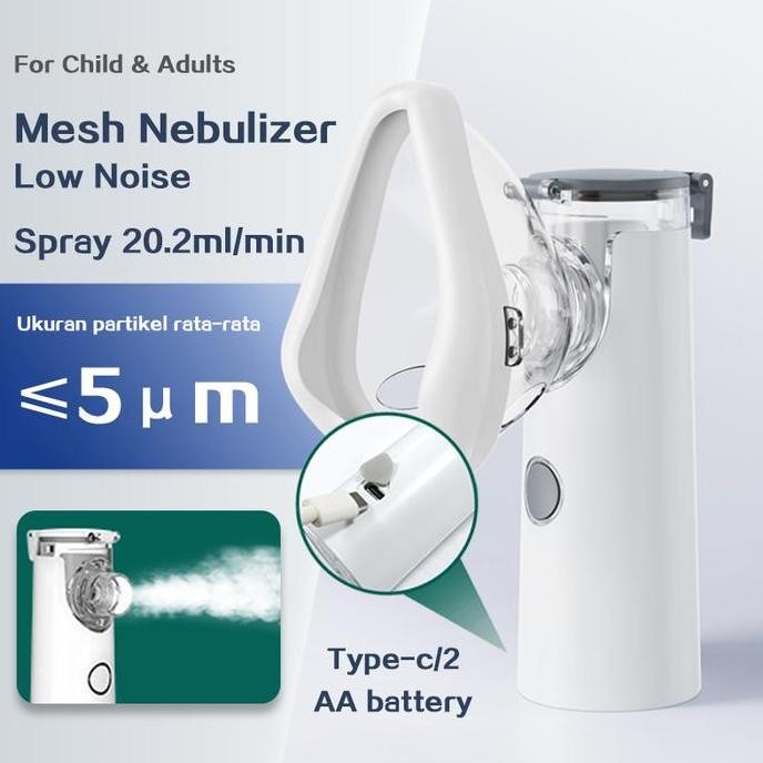 WONDERWEISS- Nebulizer genggam yang nyaman / Nebulizer Portable Mesh / Nebulizer Portable Alat Nebul