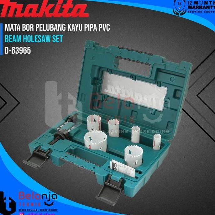 IKKAKU- Makita Beam Holesaw Set 9 Pcs Mata Bor Pelubang Kayu Pipa Pvc Hole Saw