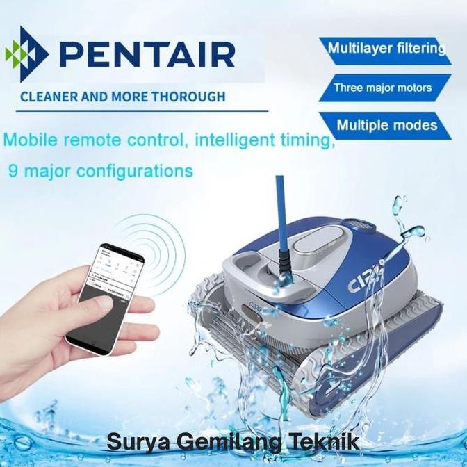 CROWHEX- Vacum Robot Kolam Renang Pentair Mesin Vacuum Pembersih Kolam Robotic