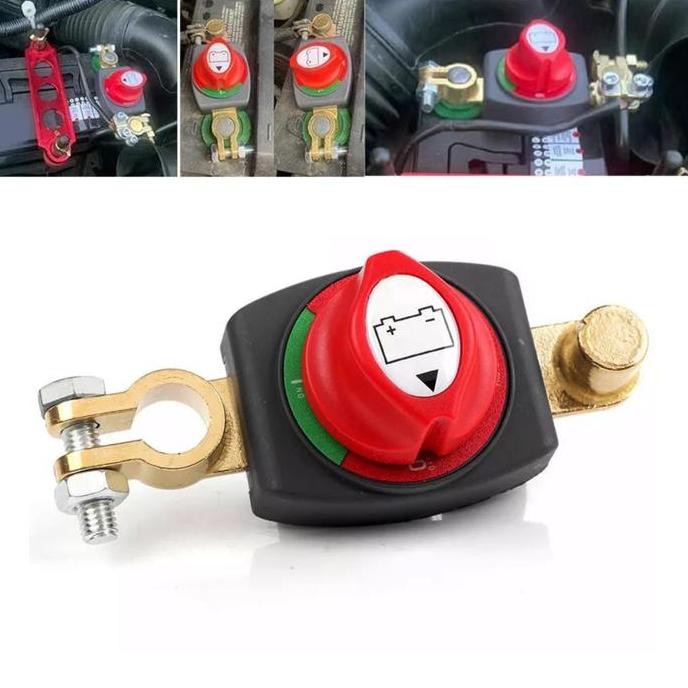 IKKAKU- Saklar Pemutus Arus Aki Mobil Kendaraan Truk Car Battery Engine Cut On Off Switch 12V 24V 36