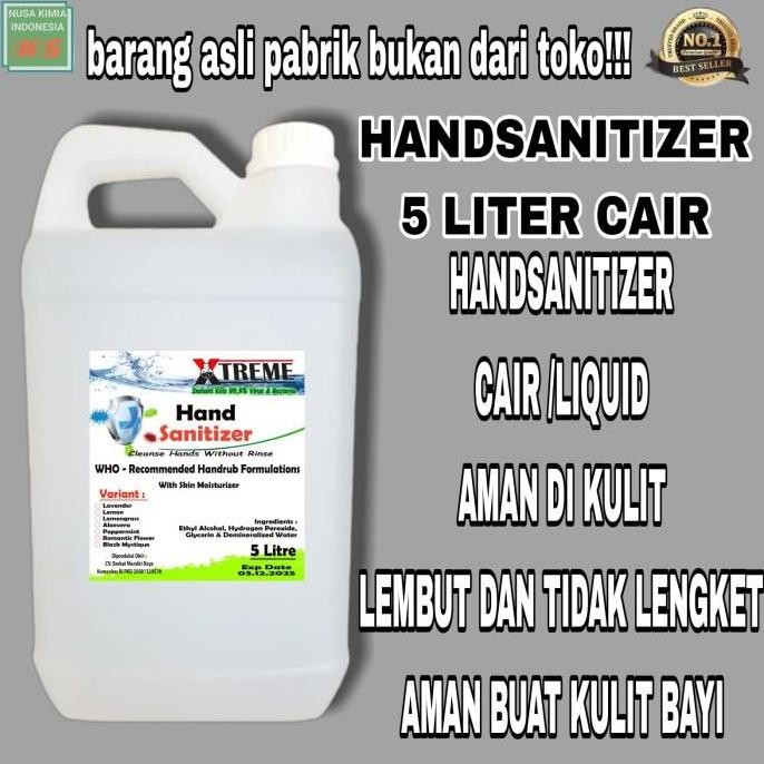 Hand Sanitizer 5 Liter cair / Handsanitizer 5 Liter cair - Aloevera KUN