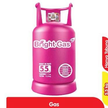 Tabung LPG kosong 5,5kg pertamina bright gas pink ( tanpa isi )