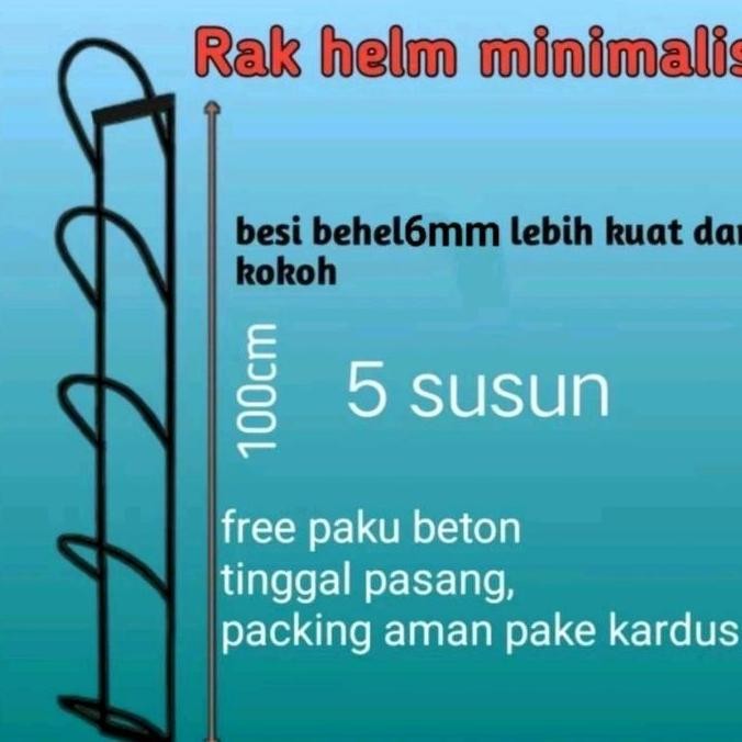 Gantungan helm Dinding Rak Helm Rak Besi Gantung SMR