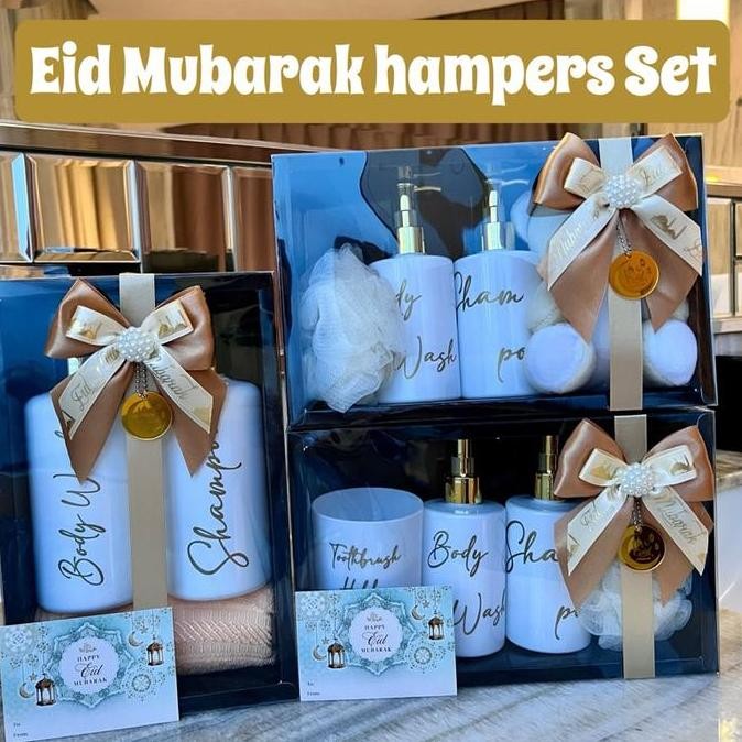 LEBARAN HAMPERS BOX HITAM kado eid mubarak idul fitri BOTOL REFILL hadiah luxury tempat sabun cair a