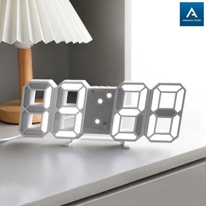 DB66>> jam meja table clock alarm digital led jam dinding dekorasi kamar unik