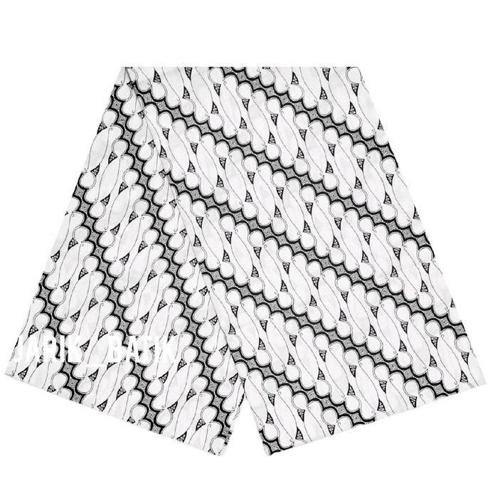 Promo Kain Jarik Batik Pekalongan Panjang Parang Kusumo Hitam Putih COD