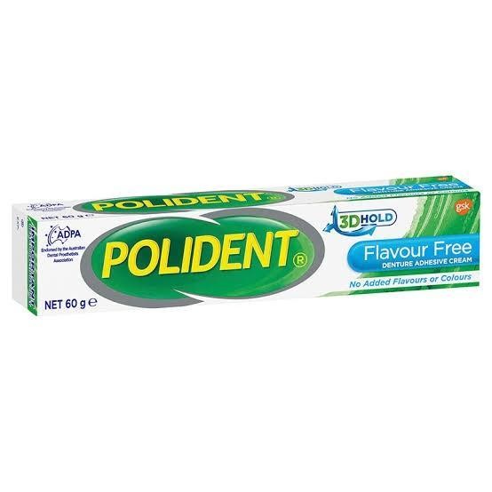 POLIDENT FLAVOUR FREE/Lem Gigi Palsu/Polident 60 gr