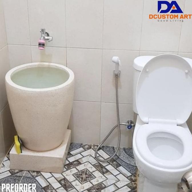 Bak Mandi Teraso Gelas + Tatakan