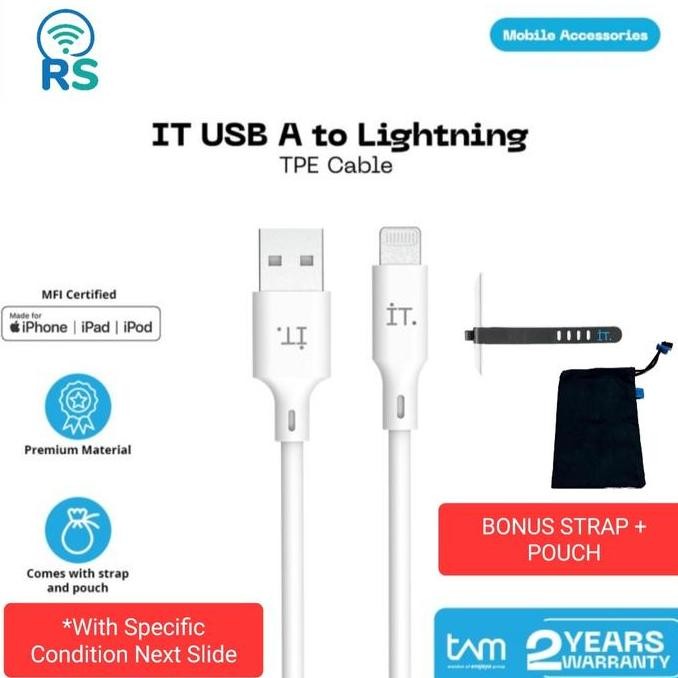 It Usb A To Lightning Tpe Cable Kabel Charger Iphone Iphone Ipod 1.2M