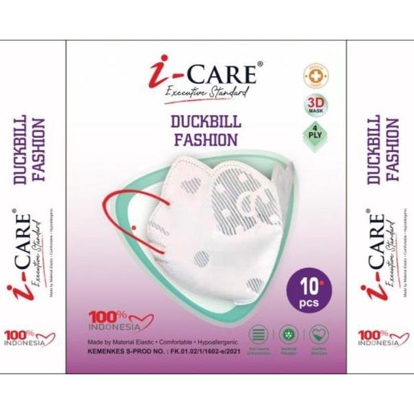 COD Masker Fashion Duckbill HELLO KITTY DEWASA Icare 4ply Hellokitty mask