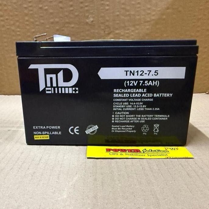 Baterai UPS Battery TND 12V 7,2Ah / Aki kering TND TN12-7.2 ( TND 12V 7,2Ah ) Murah