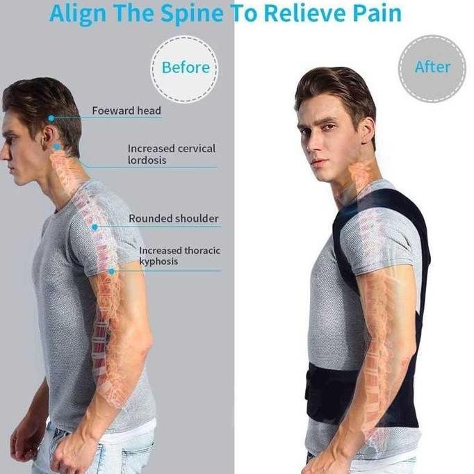 COD COD Alat Rompi Tali Korset Body Harness Penegak Pelurus Tulang Punggung Bahu Belakang Badan Bung