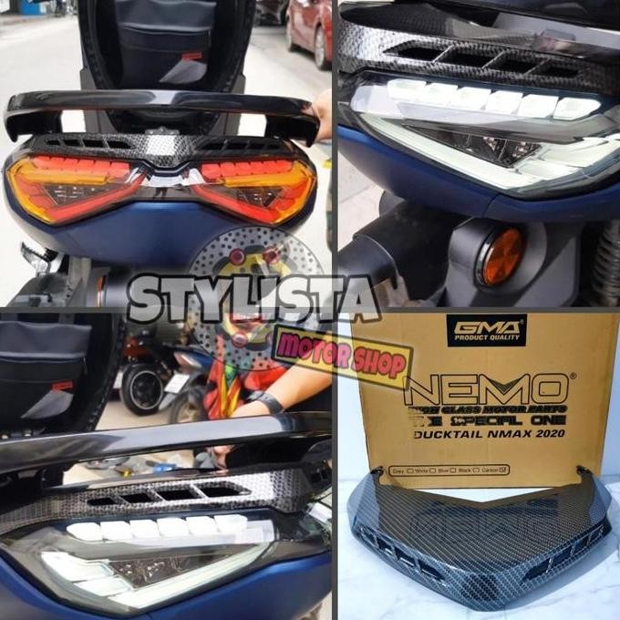 Ducktail New Nmax 155 2020 2021 2022 2023 Carbon Nemo All New Nmax Abs Non Abs Carbon Sirip Belakang