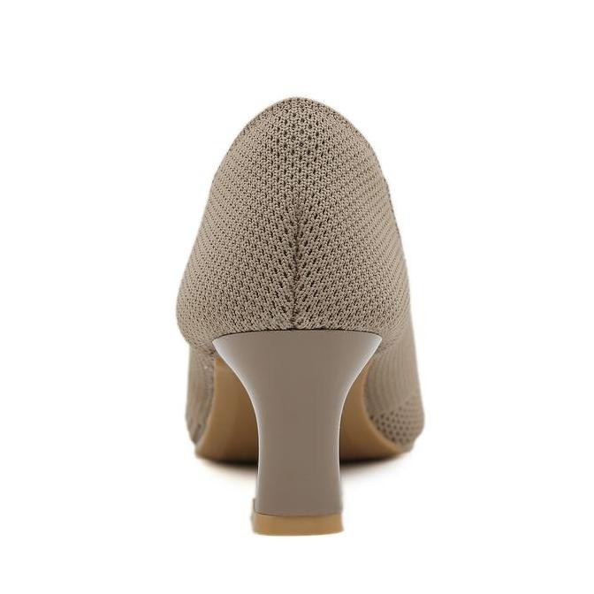 Bozka Sepatu Wanita Rajut Layla 5Cm Heels Shoes