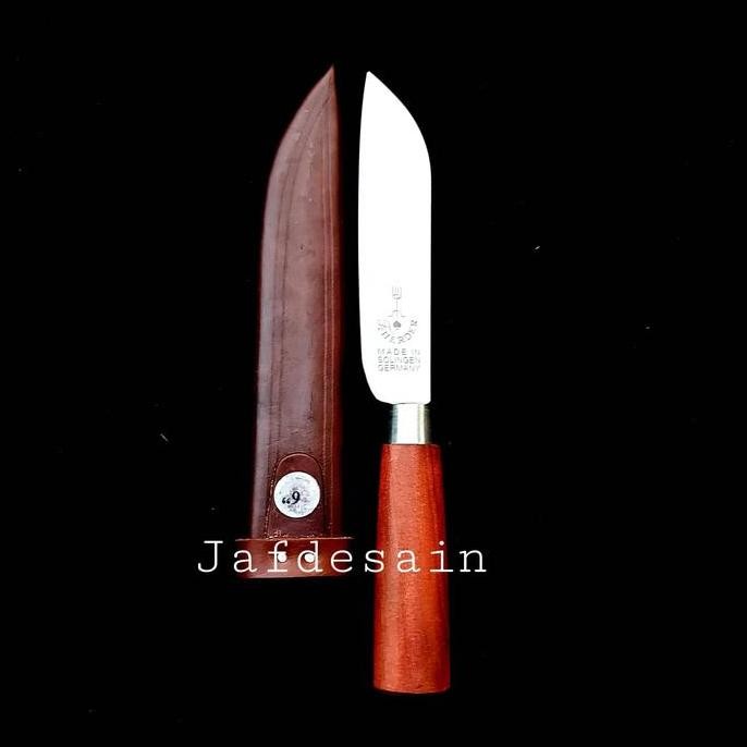 Pisau Cap Garpu Asli 6"+ Sarung Kulit
