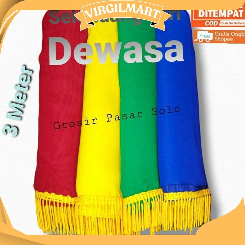 Selendang Tari Dewasa / Selendang Tari Rumbai / Selendang Tari 3 Meter Sale