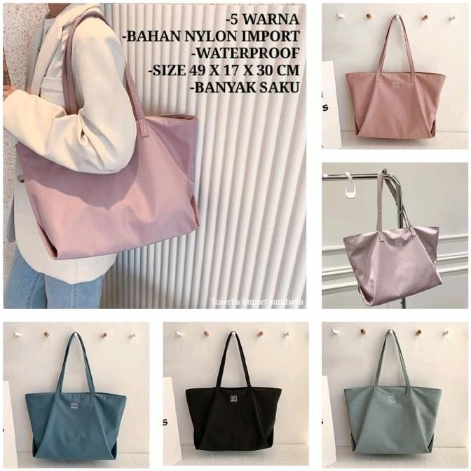 Tote Bag Tas Bahu Waterproof Besar / Tas Tote Bag Wanita