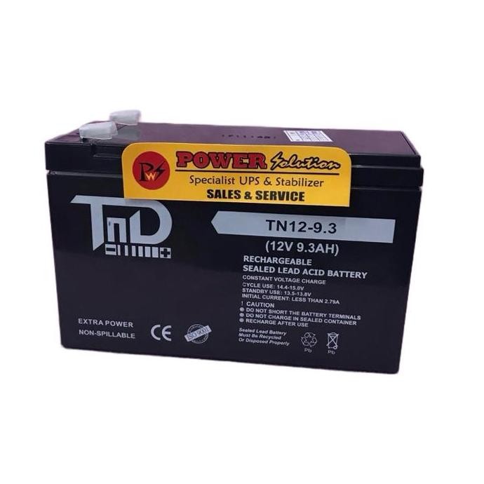 Aki Battery Kering TND 12-9.3 TND 12v 9,3Ah Baterai TND 12v 9Ah Murah