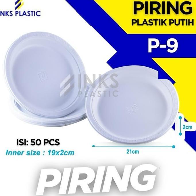 Xxx1- Piring Plastik Putih  P9 Piring Plastik Besar