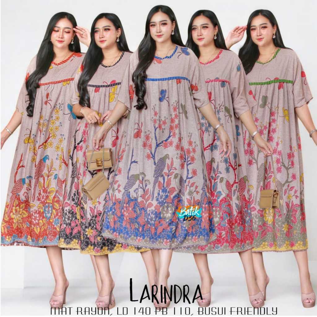 (Aleha) Daster Batik Klok Payung |Semi Jumbo Manuka Non Busui Freindly LD 130 cm Panjang Baju 110 cm