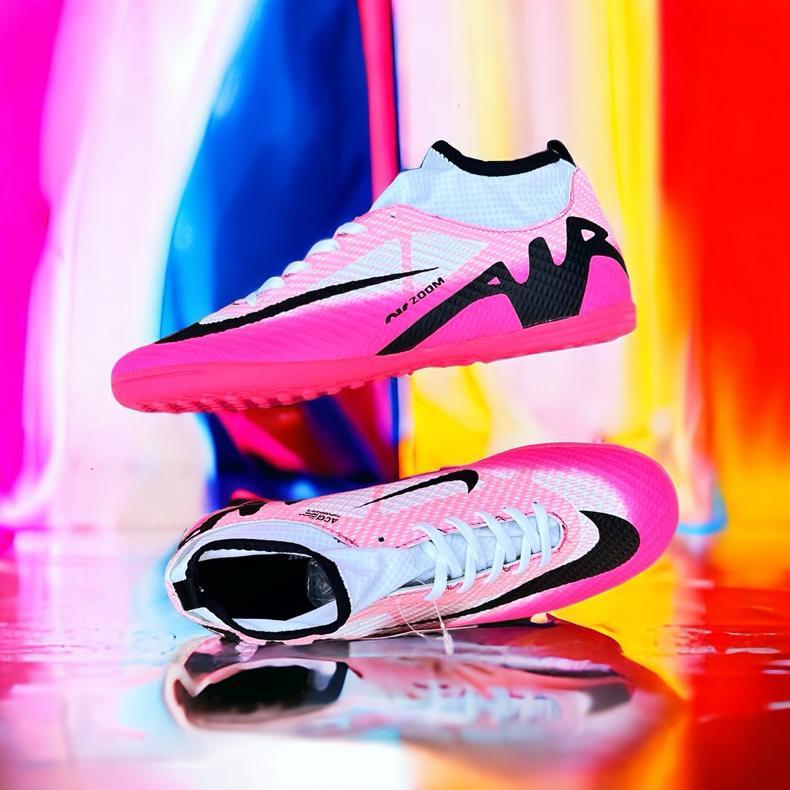 BIG SALE (Paket Komplit) Sepatu Futsal Mercurial CR7 terbaru 2025 Putih Pink set